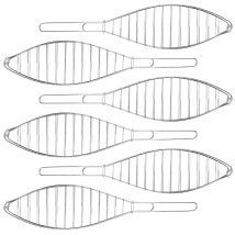 Edelstahl-Fischgrill 13 x 41 cm – Grillzubehör für gleichmäßiges Garen – Ideal für Grillabende