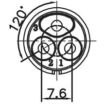 Lutronic 0252 03 Rundsteckverbinder Stecker, Gerade Gesamtpolzahl: 3 1 St.