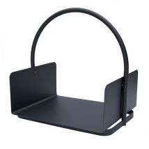 Jvl - Conway Modern Fireside Accessory Log/coal Holder, Black, Steel