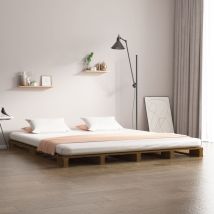 Letto A Pallet Senza Materasso Ambra 120x200cm Legno Massello - Vidaxl