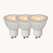 Mr16 - Led Lampe - Ø 5 Cm - Led Dim. - Gu10 - 3x5w 3000k - Weiß - Set Von 3 - Lucide