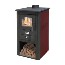 Stufa A Legna 'pallade' 10,7 Kw - Colore Nero/avorio