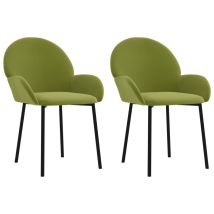 Sillas De Comedor 2 Unidades Terciopelo Verde Claro Vidaxl