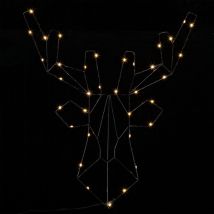 Led Christmas Decorations Indoor/outdoor Battery Operated Ip44 Rating Star, Shooting Star, Reindeer 29.5 X 31 Cm Deer