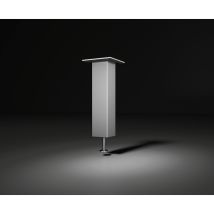 Barkonsole Capri Gerade 50 X 50 Mm, Höhe 170 Mm, Aluminium Edelstahl-effekt
