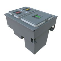 Elletipi Square 2.0 - Papelera Integrada, Dividida, 40 L Pa3 Lec5045a