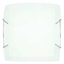Energy - Deckenleuchte 2xe27 Haken Stahldrahtplatte Glas Weiß-transparent E Elisa