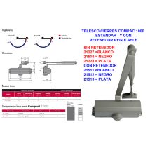 Telesco - Cierres Compac 1000 Retenedor Ajustable Negro As1159tne