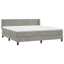 Vidaxl - Giroletto A Molle Con Materasso Grigio Chiaro 180x200cm Velluto
