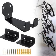 Porte Velo Mural, Solide Support Velo, Support Mural Velo Noir, Kit Crochet Convient Aux Vélos Électriques, Aux Vtt Et Aux Vélos De Ville, Accessoire 