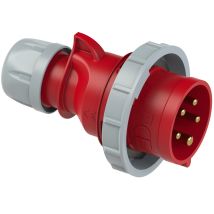 Cee-stecker Shark Ip67, 5-polig, 400v, 16a - Rot/grau - Schraubanschluss