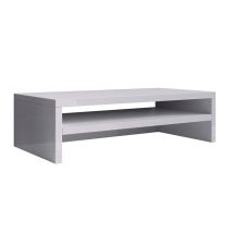 Supporto Per Monitor Pc Scrivania Supporto Riser Computer Supporto Schermo Alza Schermo 46x13x23cm Modello Adelis Bianco Finitura Opaca