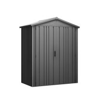 Hoggar – Caseta Jardín Exterior De Metal Pioneer Y20 – 1,14m2 - Doble Puerta Reforzada – Cierre Con Llave Incluida - Columnas En V - Techo Robusto - 