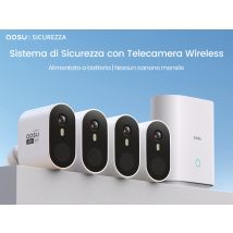 2k Telecamera Wi-fi Esterno, Telecamera Wifi Esterno Senza Fili Con 240 Giorni, 0 Canone Mensile, 32g Memoria Locale, Nessun Abbonamento,rilevamento 