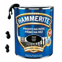 Vernice Per Metalli Hammerite, Colore Nero Lucido, Resistente Alla Ruggine, 0,7 L