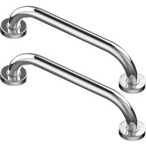 Petites Ecrevisses - 2 Pcs Barre Appui Pour Salle De Bain En Acier Inox 35cm Barre De Sécurité Murale Poignée De Douche Wc Baignoire Avec Vis