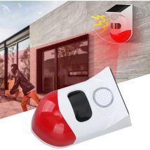 Alarma Con Detector De Movimiento Solar Para Exteriores, Alarma De Seguridad Exterior Inalámbrica Alimentada Por Energía Solar Con Alertas Audibles Y 