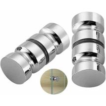 Juego De 2 Manijas Para Puerta De Ducha, Manijas De Repuesto De 30 Mm En Cromo Pulido, Manija Redonda De Acero Inoxidable De Alta Resistencia Para 