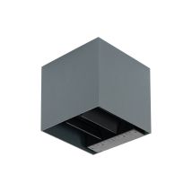 Applique solaire PRIOS – Lampe solaire extérieure en aluminium – LED fixes – Gris foncé – IP65