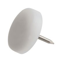 Kunststoffgleiter rund 30 mm – Weiß – Möbelgleiter für Möbelbeine – Einfache Montage – Durchmesser 30 mm