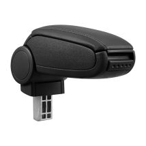 Bracciolo Centrale Per Bmw E46 Con Scomparto Imbottito In Similpelle Nera Con Cuciture Nere 030000386