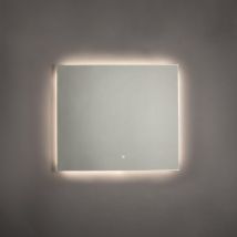Saniclass Squared Miroir De Salle De Bains - 80x70cm - Éclairage Led Indirect - Interrupteur Tactile - Chauffage Miroir