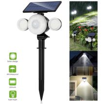 Extrem Leistungsstarker Solar-außenstrahler Mit 88 Leds, Wasserdicht, Mit Bewegungsmelder Und 360° Verstellbar, Kabellos.