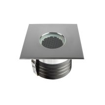 Encastré De Sol Extérieur Zeph 1 Slim 24v Carré Inox Non Percée Rgbw 6500k 4w - Europole - 56066