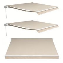 3er-set Markise Alu-markise Gelenkarmmarkise Markise 3m Breit Balkon Markise Sonnenschutz Balkon Beige