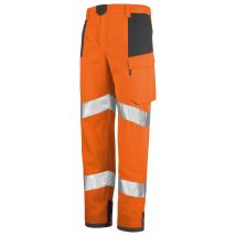 Lafont Latzhosen RETINA ORANGE FLUO / ANTHRAZIT GRAU – Reißverschluss, reflektierende Streifen, Cordura-Saum