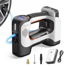 Elektrische Luftpumpe, 20v Luftkompressor 2.0 Ah, Batteriebetriebenes Digitales Druckmessgerät, 160psi, Tragbare Pumpe Für Auto, Fahrrad Und 