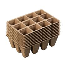 Jormftte - Orchid10pcs 120 Cells Seedling Starter Tray Plant Germination Nursery Box Nursery Cup Organic Biodegradable Pot For Gardening Planting