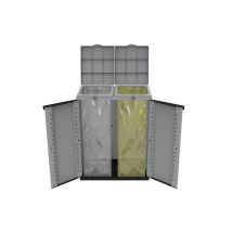 Schrank ecoline 2 – 68x39x88,7cm – grau – abschließbar – für Taschen bis 110l