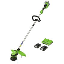 S Tagliabordi A Batteria 48 V, 2 X 24 V, Taglio 33 Cm, Con Due Batterie 2ah E Caricatore, Nero Verde - Greenworks Tool