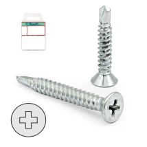 Arfe - Blister Tornillo Broca Cabeza Plana Din 7504-p Cincado Larg.r/chapa 13mm Ø Rosca Chapa 3.5mm