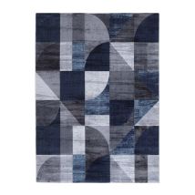 Alfombra rectangular geométrica de polipropileno – 6 mm de altura – Suave y hipoalergénica – Ideal para salón y dormitorio