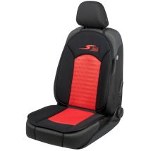 Sitzauflage S-Race – 16 mm Schaumstoffpolsterung – 17 mm Gesamtstärke – Auto-Sitzaufleger rot