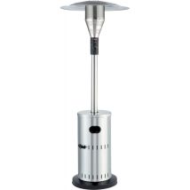 Calefactor de terraza – Acero inoxidable – 4-14 kW – 11-30 horas de combustión – Ideal para exteriores
