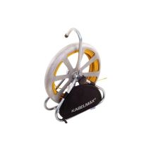 Aparato de tirar de hilo max 80m – Recuperador de cable Kabelmax – Correa de fibra de vidrio – Bastidor de acero – Accesorios incluidos