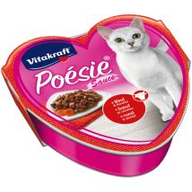 Vitakraft - Katzenfutter Poesie - 15x Huhn Und Gartengemüse + 15x Rind Und Karotte