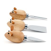 Coltelli Per Formaggio - Set Di 3 - Bianco - Lavabile In Lavastoviglie - Per Adulti - Umoristico