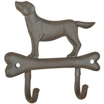 Kleiderbügel Aus Gusseisen, Hund, 2 Haken