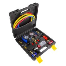 Todoelectrico - Maletin Set Manometros Con Glicerina Gases R22, R134a, R410