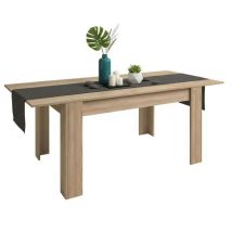 Mesa Extensible Basic En Color Naturale 141x77x91 Cm Comedor Moderno