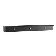 Sobuy - Estante De Pared Perchero Armario Suspendido Estantería Para Trasteros Con 3 Cajones 93 X 15 X 10 Cm Negro Frg43-l-sch Es
