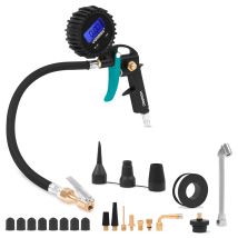 Vonroc - Pro Reifenfüller – 3-in-1: Aufpumpen, Druck Messen Und Luft Ablassen – Digitales Manometer – 10 Bar – Universelle Euro/din 7,2 Mm Kupplung – 