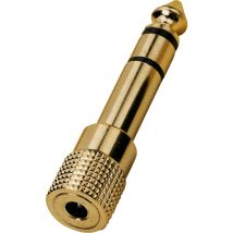 Monacor - Ha-37g Audio Adattatore [1x Spina Jack Da 6.3 Mm - 1x Presa Jack Da 3.5 Mm]