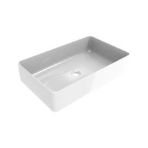 Lavabo Sobre Encimera Rectangular 580x360 Mm Color Blanco Brillo Ercos Musa Blcerlmusa0012 Blanco Brillante