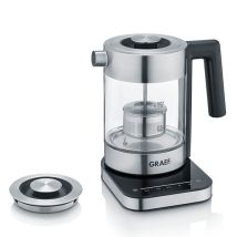 Graef – Glass Kettle & Tea Maker – 1L Capacity – Touch Display – Automatic Switch-Off – 360° Central Contact – Stainless Steel Lime Filter