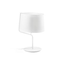 Faro Barcelona – Lampada da Tavolo Berni – E27, 15W, Diametro 31 cm, Altezza 45 cm, Tessuto e Metallo